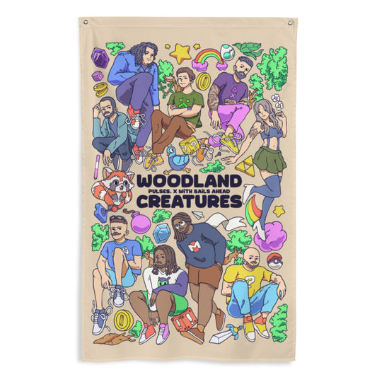 Woodland Creatures Wall Flag